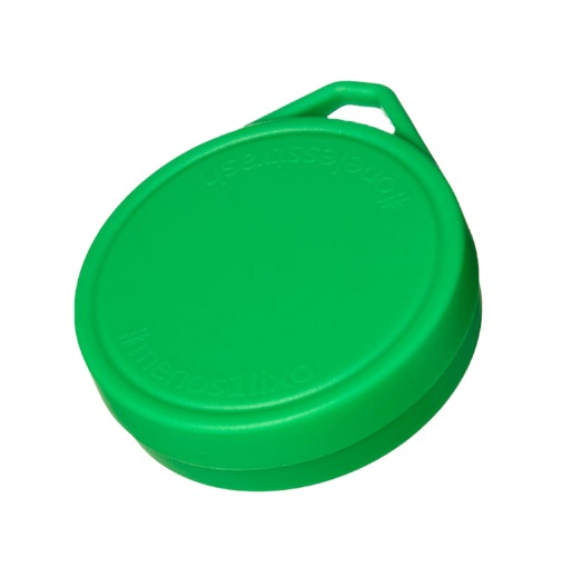 TAMPA COPO SILICONE RETRÁTIL MENOS 1 LIXO | VERDE