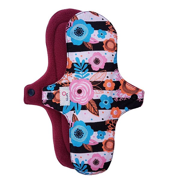 ABSORVENTE REUTILIZÁVEL FLORAL  KIT OU AVULSO