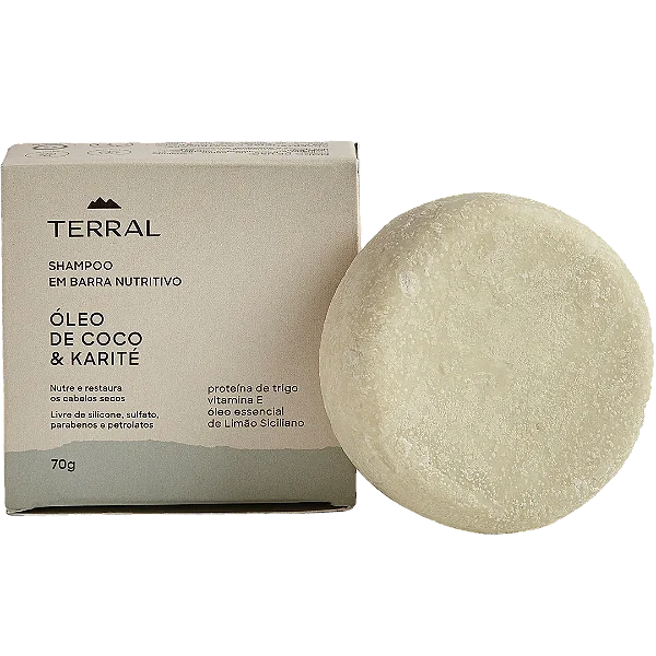 SHAMPOO EM BARRA NUTRITIVO ÓLEO DE COCO E KARITÉ