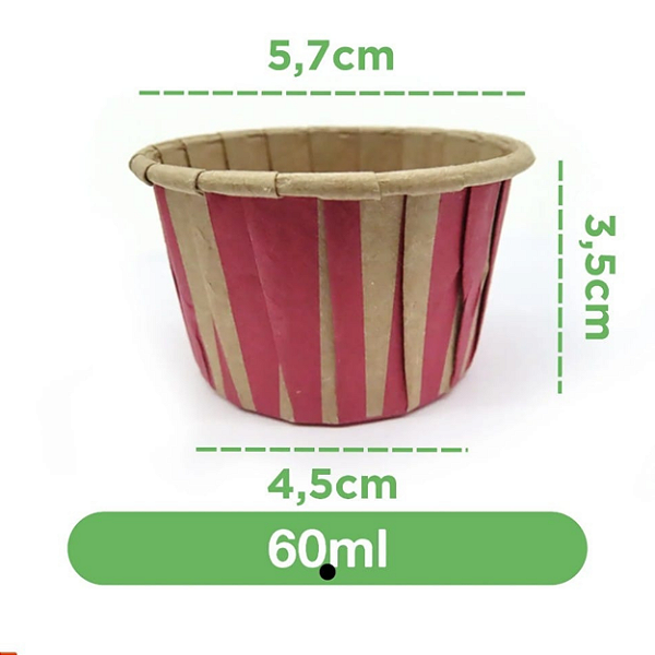 FORMINHA DE PAPEL KRAFT 60 ML COM 100 UN