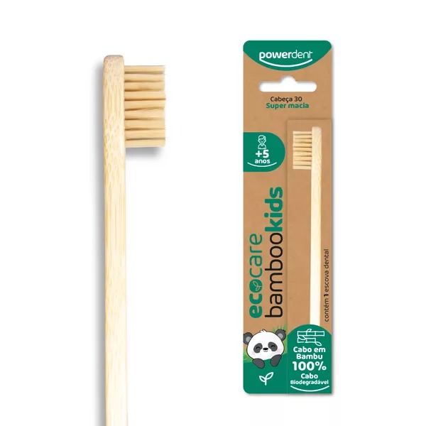 ESCOVA DE DENTE BAMBU| INFANTIL DA POWERDENT