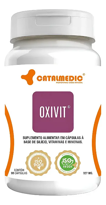 Oxivit - 60 Cápsulas SUPLEMENTO ALIMENTAR EM CÁPSULA À BASE DE SILÍCIO, VITAMINAS E MINERAIS.