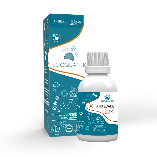 Ansiedade Essência Vibracional Floral Zooquantic 50ml - Uso Veterinário
