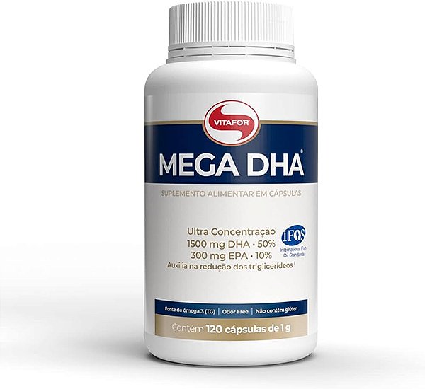 ômega 3 Mega DHA - 120 cap - 300mg EPA e 1500mg DHA
