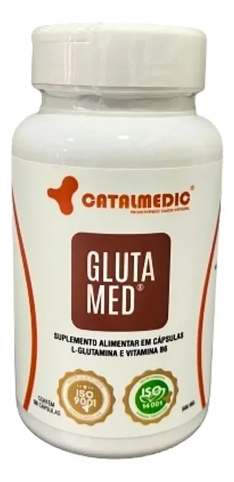 GLUTAMED L-GLUTAMINA E VITAMINA B6 EM CAPSULAS Catalmedic