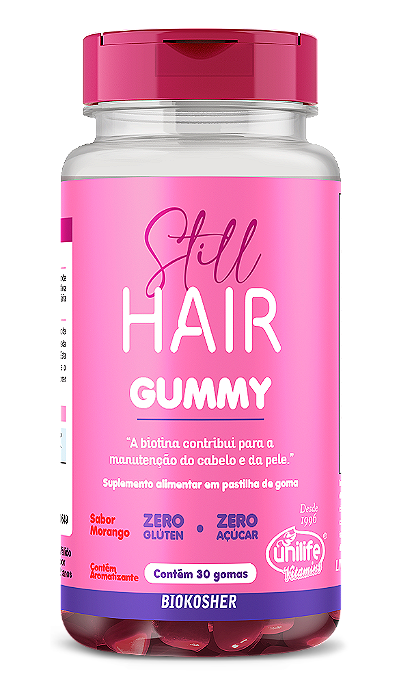 Hair Still - Sabor Morango - 30 Gomas Mastigáveis