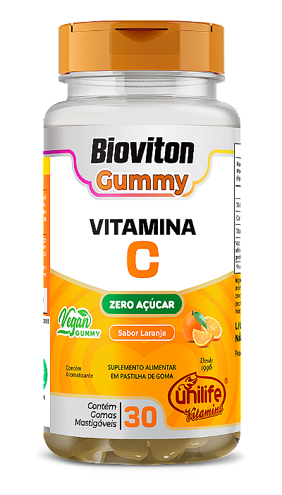 Vitamina C Bioviton - Sabor Laranja - 30 Gomas Mastigáveis
