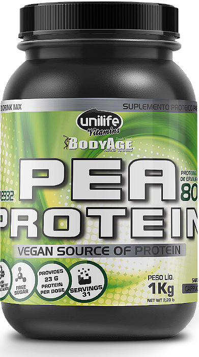Pea Protein (Proteína de ervilha) - Sabor cappuccino 1 kg