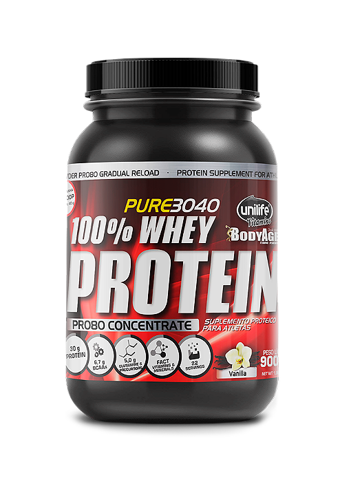 Whey Protein PRO 80 - Proteína concentrada - Sabor baunilha