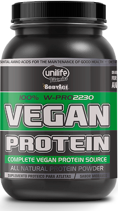Whey Vegan Protein 100% Natural - Sabor morango