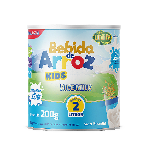 Bebida de Arroz KIDS Supramil -Sem Lactose- Sabor Baunilha 200 Gr