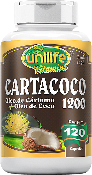 Cartacoco - Óleo de cártamo + Óleo de coco - 120 cáps