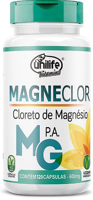 Cloreto de Magnésio P.A. - MagneClor - 120 cáps