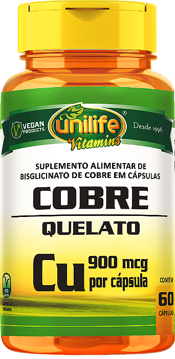 Cobre quelato "CU" - 60 cápsu