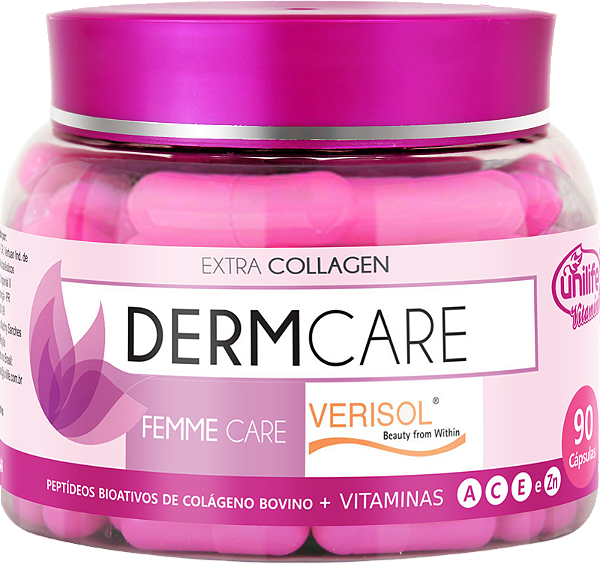 Colágeno Dermcare - Verisol bovino 90 cáps - FEMME CARE