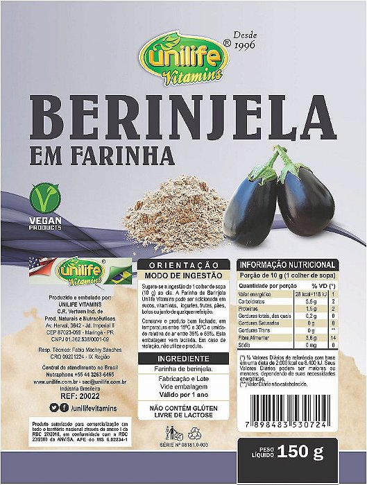 Farinha de berinjela