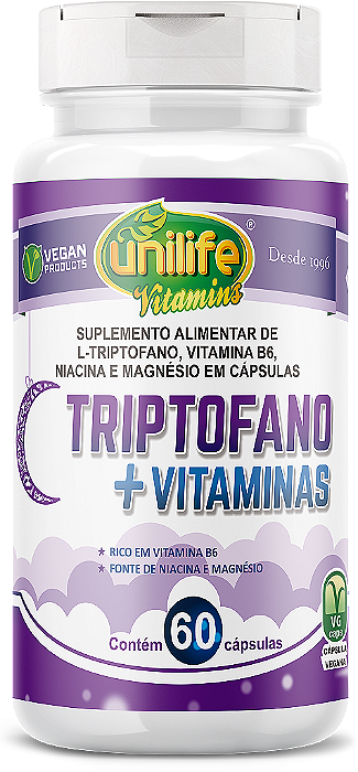 L-Triptofano + Vitaminas - 60 cáps