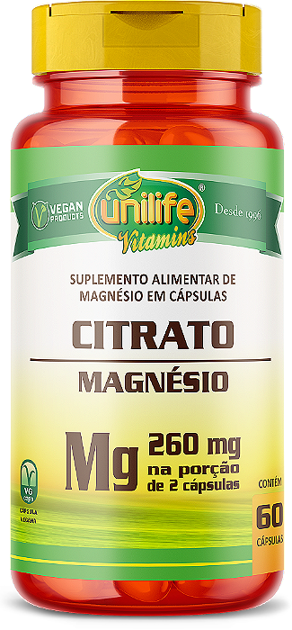Magnésio citrato - 60 cáps **LANÇAMENTO