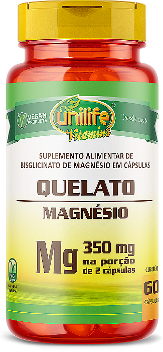 Magnésio quelato "Mg" (Bisglicinato) - 60 cáps