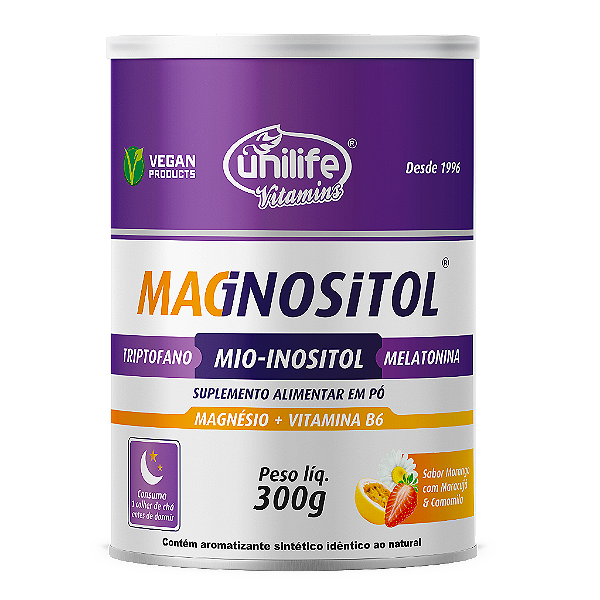 Magnositol -Magnésio Inositol - Sabor Maracujá com Morango 300 g
