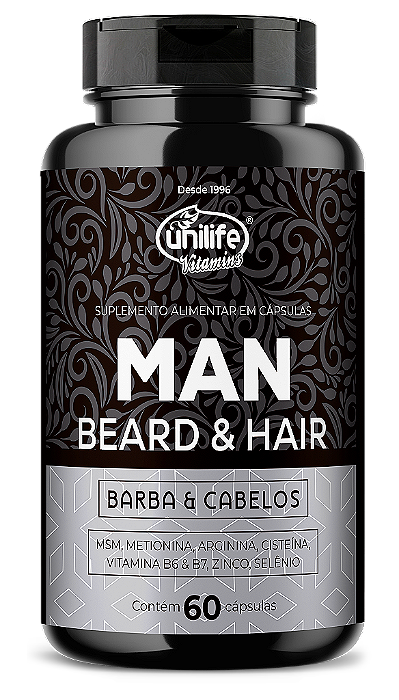 Man Beard & Hair (Barba e Cabelo)- 60 cáps 600 mg