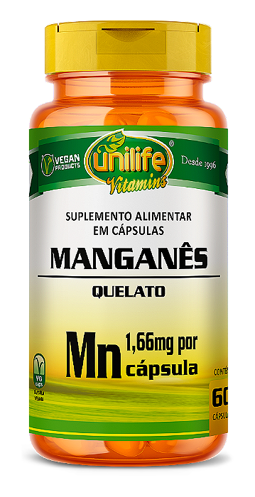 Manganês quelato "Mn" (Bisglicinato) - 60 cáps
