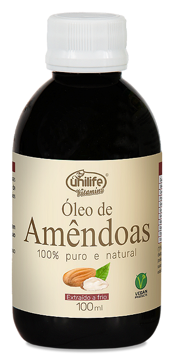 Óleo de amêndoas 100% puro - Extraído a frio