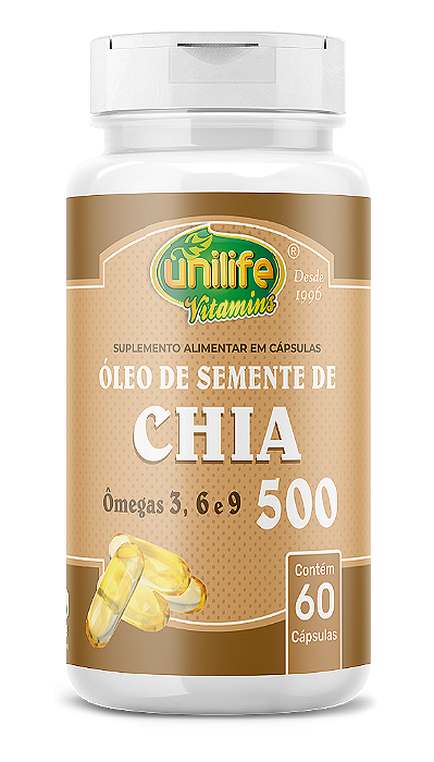 Óleo de semente de chia - 60 cáps