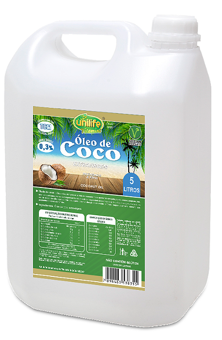 Óleo de coco - Extra virgem 5 Litros