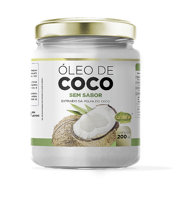 Óleo de coco - Sem sabor 200 ml