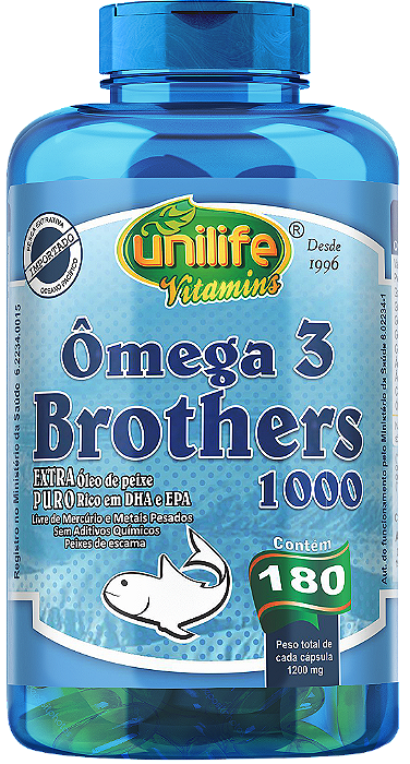 Ômega 3 - Brothers - 180 cáps 1000 mg
