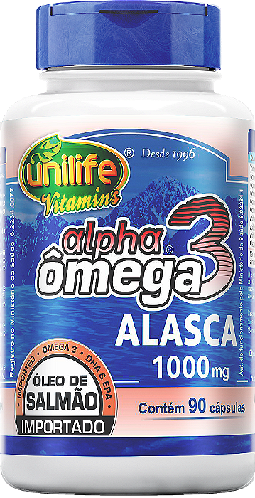Ômega 3 - Óleo de salmão importado - 90 cáps 1000 mg