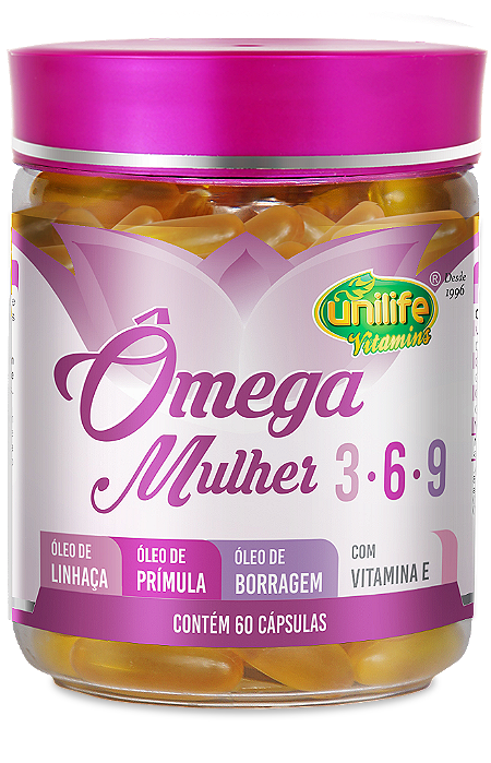 Ômega Mulher - 3 6 9 - 60 cáps - FEMME CARE 1000 mg