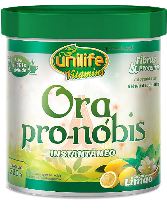 Ora pro-nóbis solúvel - Pereskia Aculeata - Sabor limão 220 g