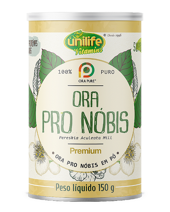 Ora pro- nóbis puro em pó lata- Pereskia aculeata  150 g