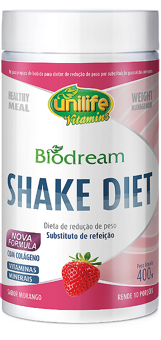 Shake Diet Biodream - Sabor morango 400 g