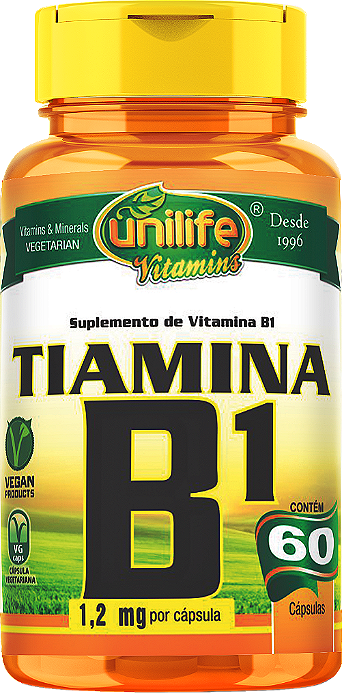 Vitamina B1 - Tiamina - 60 cáps