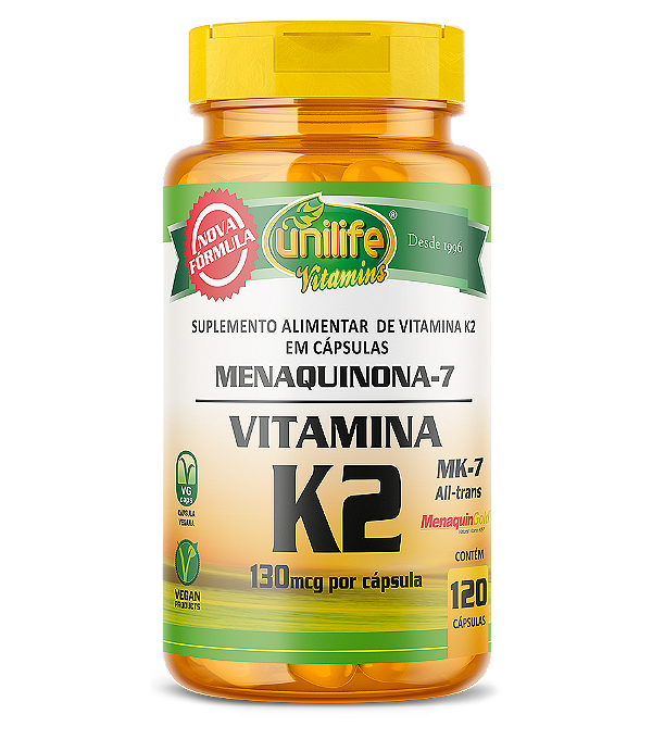 Vitamina K2 - Menaquinona - 120 cáps