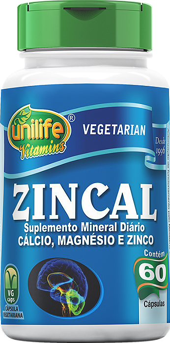 Zincal - Zinco, cálcio e magnésio - 60 cáps
