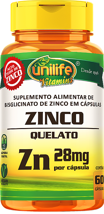 Zinco quelato "Zn" - 60 cáps