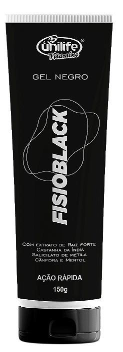 Fisioblack - Gel negro - Raiz forte, cast. da índia, salicilato de metila, cânfora e mentol