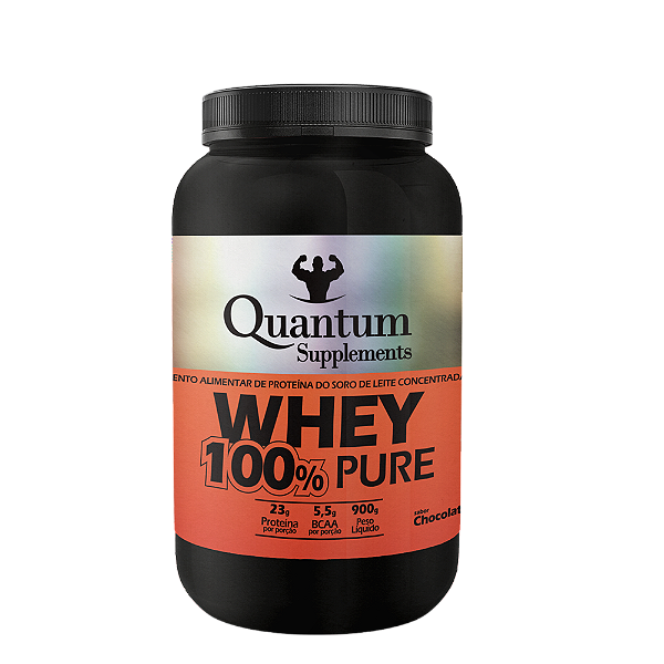 Whey Protein Concentrado 900g Quantum Supplements SABOR Chocolate