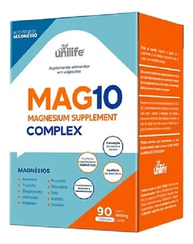 Mag10 Complex 10 Magnésios 660mg 90cáps Unilife