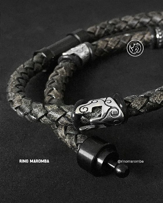 Pulseira espartana em aço inoxidável