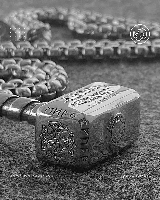 Conjunto martelo thor em aço inoxidável de durabilidade eterna
