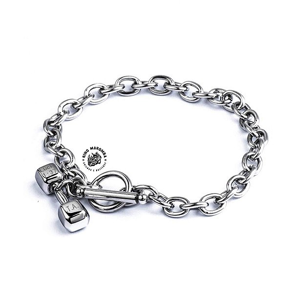 Pulseira de Halter em aço inoxidável 6mm