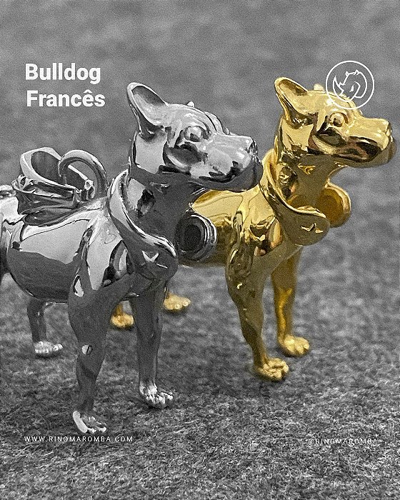 Colar Buldogue em Aço inoxidável
