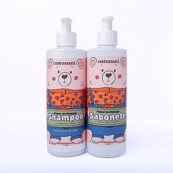 Kit Pomar de Pêssego - Shampoo + Sabonete Líquido
