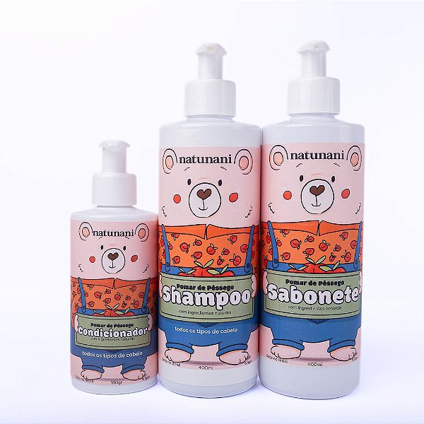Kit Essencial Pomar de Pêssego - Shampoo + Sabonete + Condicionador