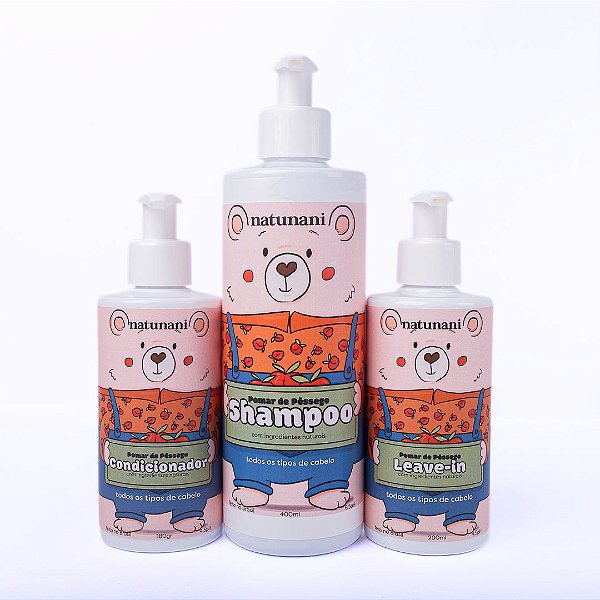 Kit Nutrição Completa Pomar de Pêssego - Shampoo + Condicionador + Leave-in